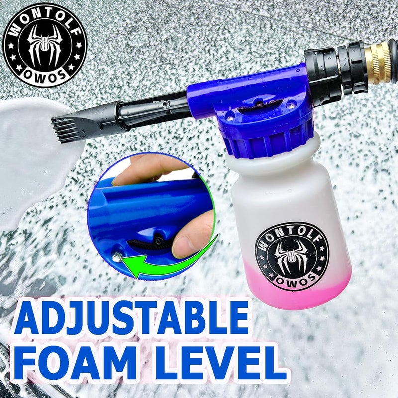 Stemni Car Wash Foam Gun Foam Sprayer - Foam Cannon Garden Hose- Car Wash Kit - Snow Foam Blaster with Microfiber Wash Mitt + Storage Bag - Car Accessories for Men - Image 4